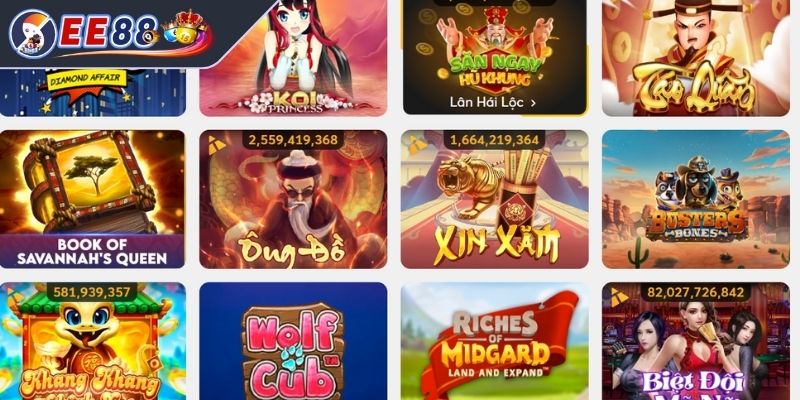 Tổng quan sảnh game slot EE88