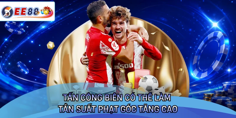 Tấn công biên có thể làm tần suất phạt góc tăng cao